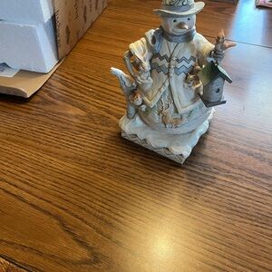 Jim Shore Snowman with Birdhouse - Festive Colors